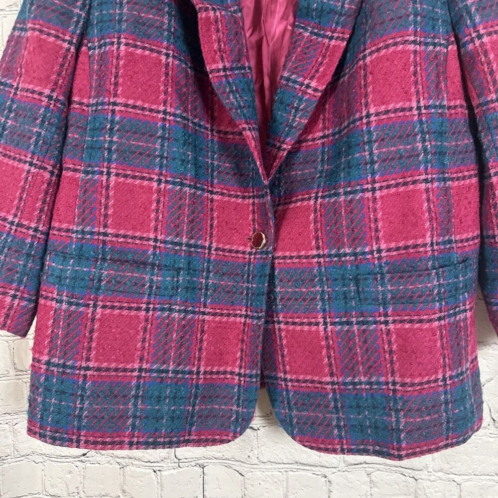 Pendleton Blazer Jacket Virgin Wool Multi Tartan … - image 6